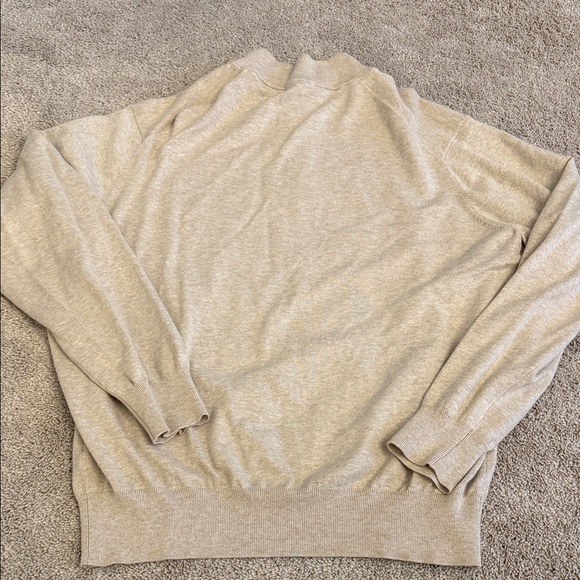 Peter Millar Light Tan Zip-Up Sweater - Picture 3 of 3